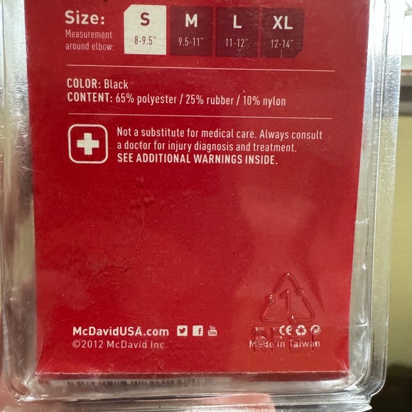 McDavid 512 Elastic Elbow Sleeve Size Small NWT - Picture 5 of 7